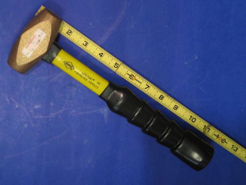 NUPLA  NONMARRING  BRASS  HAMMER  1.96  LBS.  O&#039;ALL  WT.  LBS.  1&#034;  FACE  DIA.