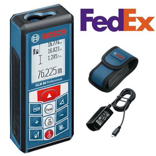 [bosch] glm80 265ft li-ion laser distance and angle measurer+express shipping for sale