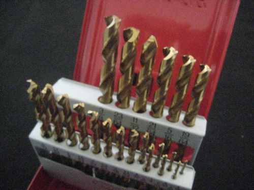 Titanium drill bits 1/16-3/8 snap-on 21 piece metal drill index 2140101 for sale
