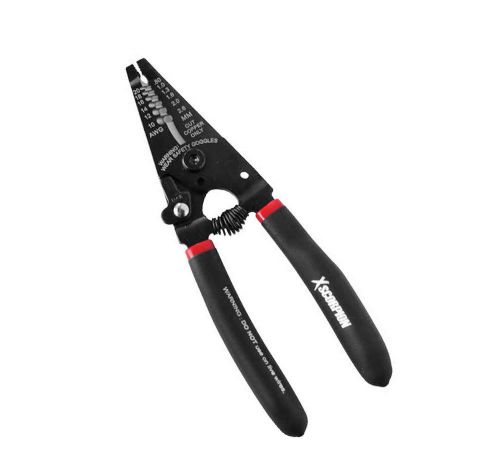 Heavy duty spring-loaded wire stripper &amp; cutter for 10-20 awg wire wsc-106 for sale