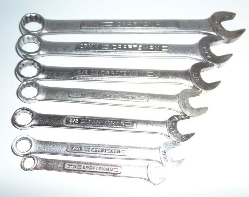 Lot 7 of Craftman Wrenches Made in USA Open/ Close ended combination