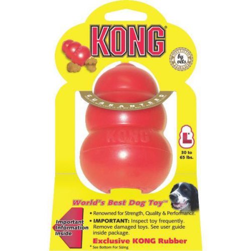 Kong Company T1M Classic Kong Rubber Dog Toy-LARGE RED KONG DOG TOY