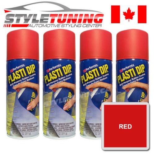 4 CANS OF PLASTI DIP (WHEEL KIT) - RED - CANADA