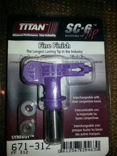 Titan sc-6 fine finish airless paint spray tip 312 for sale