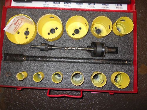 Starrett industrial hole saw kit with steel case 15 pc kit for sale