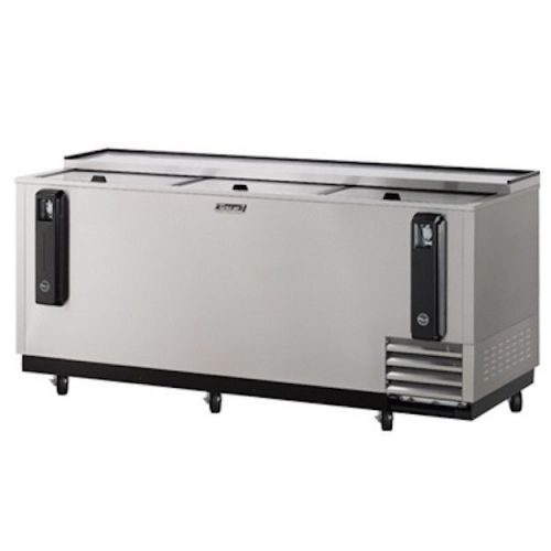 NEW Turbo Air 80&#034; Stainless Steel (3) Lid Underbar Bottle Cooler !!