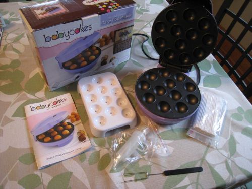 BABY CAKES POP MAKER DONUT HOLES sticks and fork Used twice