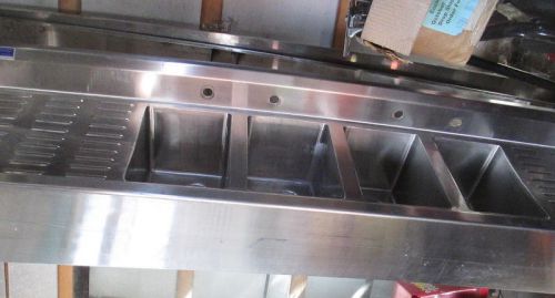 4 Compartment Sink Stainless Steel 7ft Long 281/2&#034;