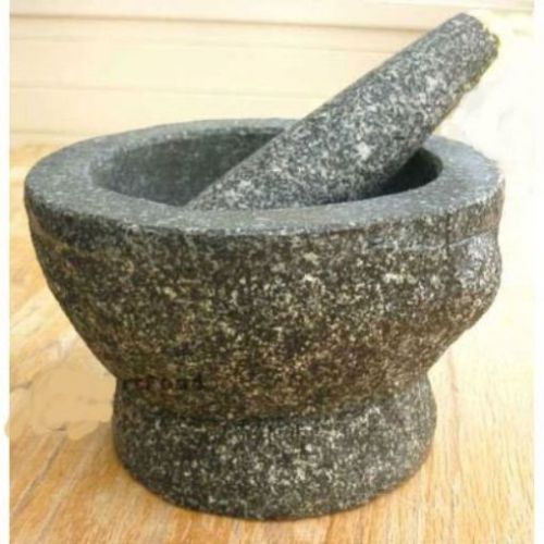 NEW Stone (Granite) Mortar and Pestle  7 in  2+ cup capacity