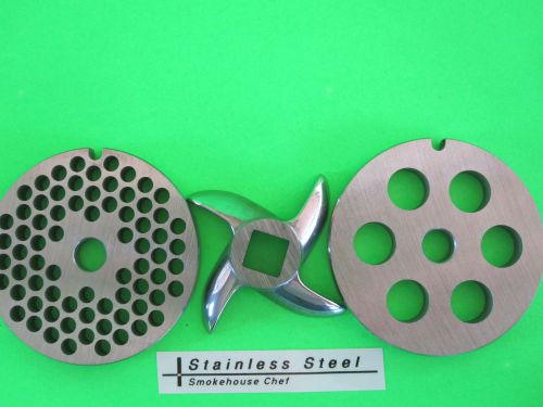 Rival model 2300  3-pc SET 2 grinding plates &amp; cutting knife for meat grinder