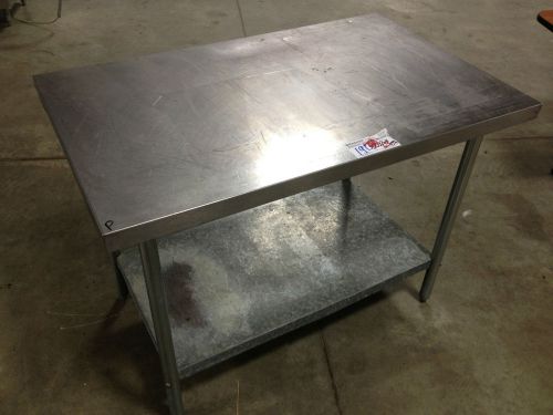 Stainless steel worktop table w/ undershelf 30&#034; x 48&#034; for sale