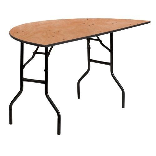 Flash Furniture YT-WHRFT60-HF-GG 60&#039;&#039; Half-Round Wood Folding Banquet Table