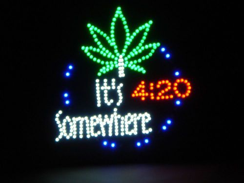 Marijuana pot leaf motion led sign (new) for sale