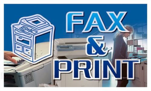 Bb262 fax and print shop banner sign for sale