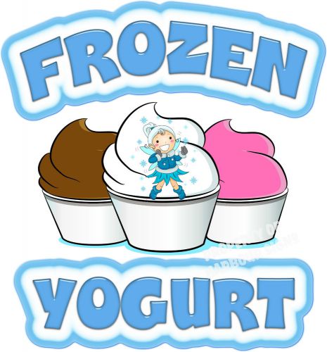 Frozen Yogurt Decal 14&#034; Ice Cream Concession Restaurant Food Truck Vinyl Menu