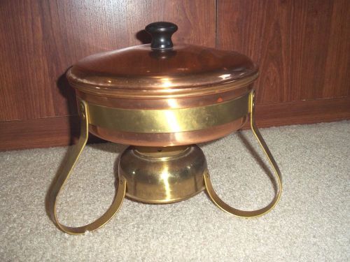 Colonial Copper &amp; Brass Ware Chafing Dish /Serving Dish/ Warming Trays U.S.A