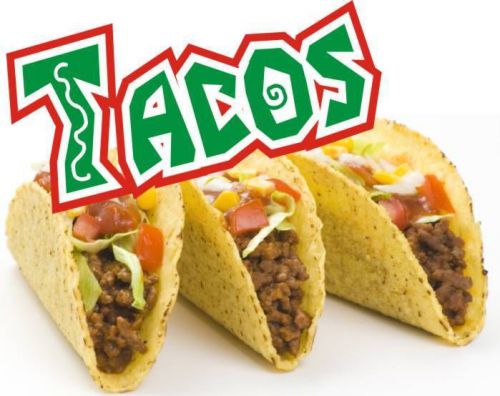 Concession Decal 10&#034; Tacos Restaurant Food Catering