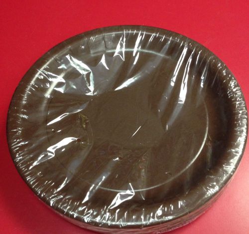 240 Coffee Brown Banquet Plates - Heavy Duty Extra Large Paper Plates