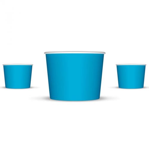 12 oz Blue Paper Ice Cream Cups - 1,000 / Case