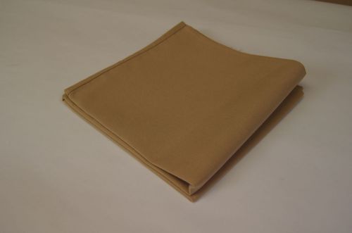 Lot of 5 ea 39” x 39” visa oxford linen table cloths. 100% polyester. sandlewood for sale