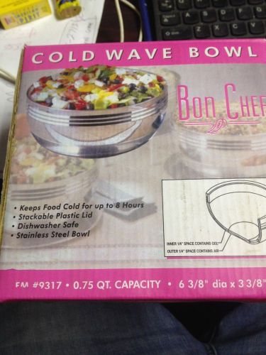 Bon Chef 9317 Triple Wall 0.75 qt. Cold Wave Bowl with Stacking Cover