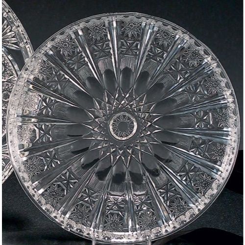 Plastic Crystalware Tray 9&#034; Round Royal Industries NC 950 CLR - Set of 6
