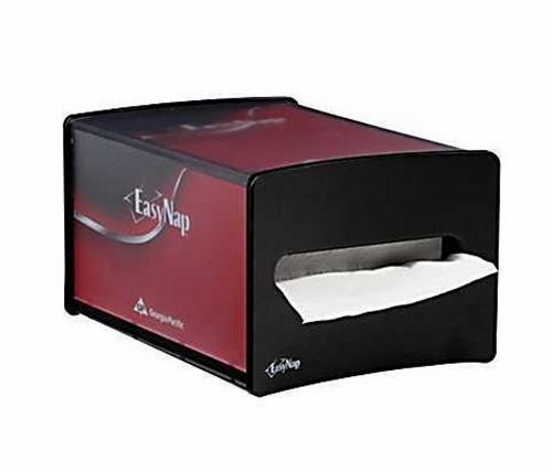 Large 500 napkin georgia pacific easynap 54510 black counter tabletop dispenser for sale