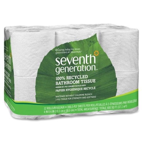Seventh generation 100% recycled bathroom tissue - 2 ply - 12 rolls / pack for sale