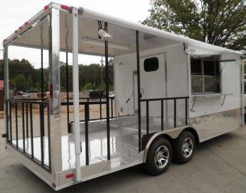 Concession smoker trailers with smoker deck 8.5 x 20 trailer for sale