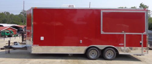 Concession Trailer 8.5&#039;x20&#039; Red - Catering BBQ Food Enclosed Kitchen