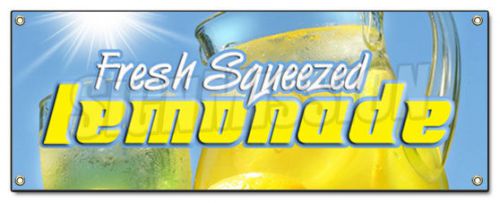 LEMONADE BANNER SIGN stand fresh squeezed lemon lemonaid lemonaide ade aid