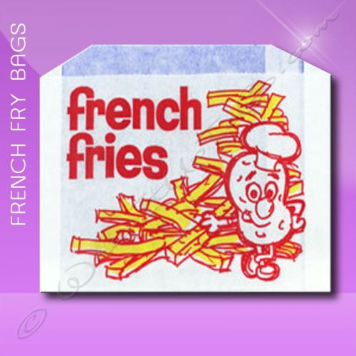 French Fry Bags – 4-7/8 x 4 – Printed French Fries