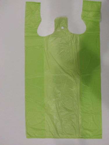 Lime Green T-Shirt Bag 500pcs. 11x6x21