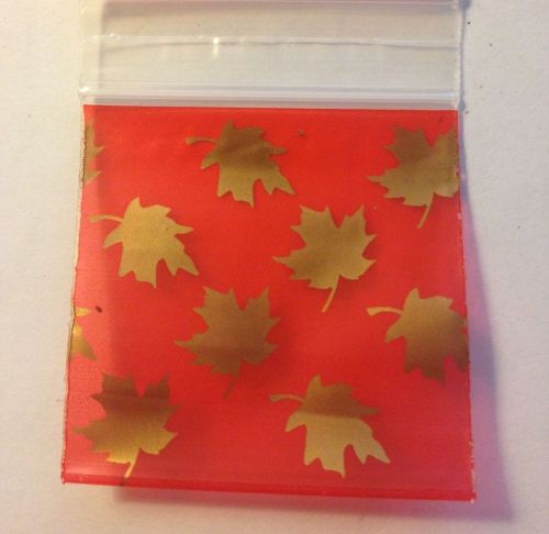 Canada Flag Apple Ziplock Baggies Resealable Bags 100  2 x 2