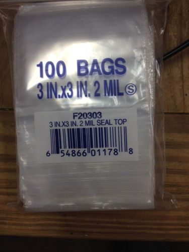 2 mil ziploc bags 100 count 3inx3in