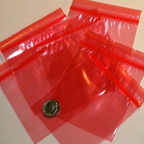 200 Red Baggies 3  x 3 in. small ziplock bags  3030 Apple brand