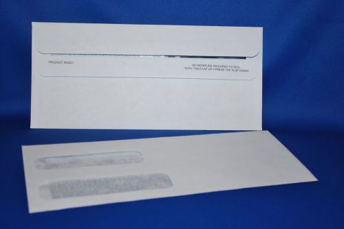 500 Double Window Envelopes Confidential &amp; Self-Seal. #24 White Wove 4 1/8 X 9.