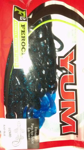 Yum 6&#034; Lizard, black and blue, YUML612, 9 packs, 10 per pack.