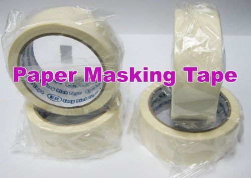 6 rolls (1/2&#034;) 12mm x 36yards long paper Masking Tape General Purpose Decorating