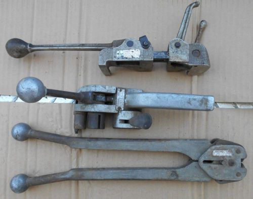 Vintage lot (3) fmc avistrap tool pst-12 strapping tool + avt-5 + s-4 crimper for sale