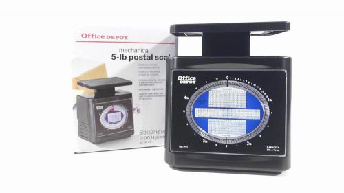 Office Depot OD-PS5 5lb Mechanical Postal Scale Home Postage Black CHOP 3K18z2