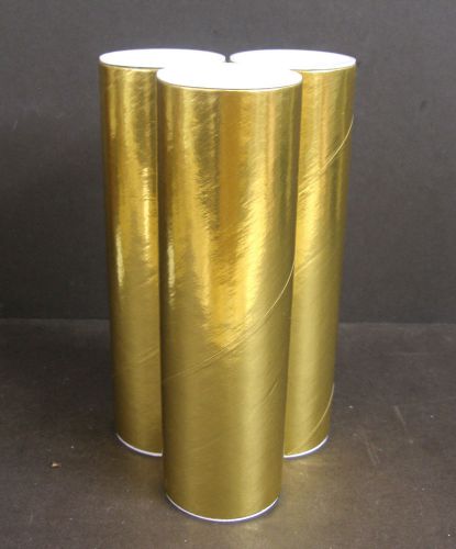 2&#034; x  6&#034;  MAILING  SHIPPING  TUBES  WITH  CAPS ~ GOLD ~  25 Pieces ~ 2 X 6