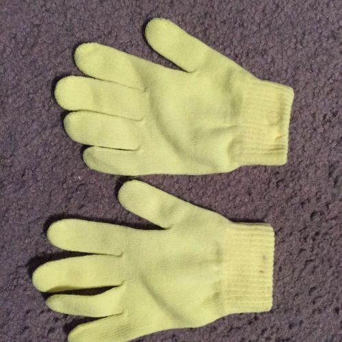 One (1) Pair JoeBoxer Junior Neon Fluorescent Yellow Stretch-Knit Visible Gloves