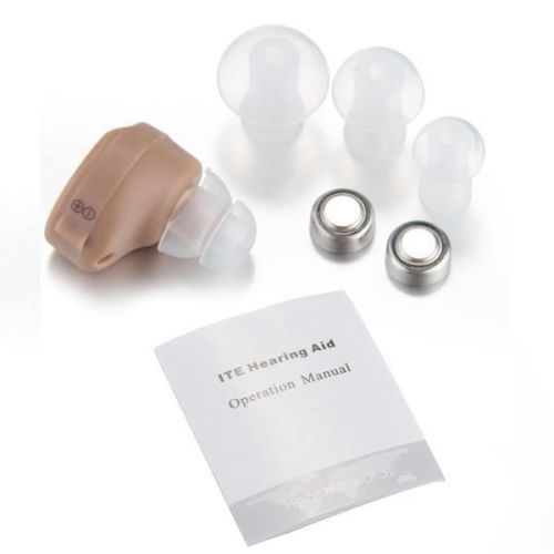 Mini behind the ear deaf hearing aid aids kit adjustable sound amplifier dc 1.5v for sale