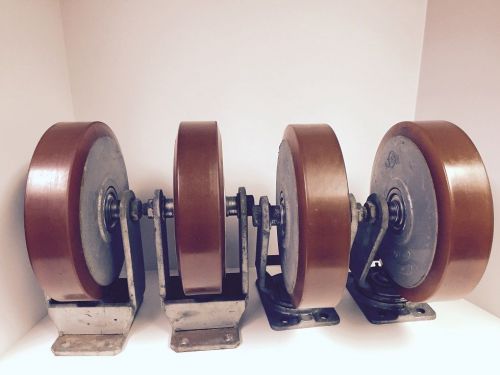 Aerol 10&#034; caster wheels set of 4 (2 swivel and 2 ridid) for sale