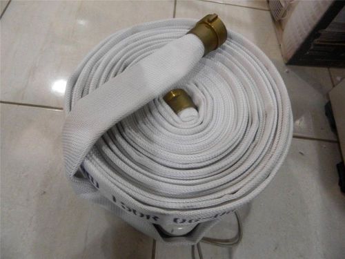 Fire Hose Single Jacketed 75&#039; Long 1 1/2&#034; Diameter Brass Coupling 250 PSI