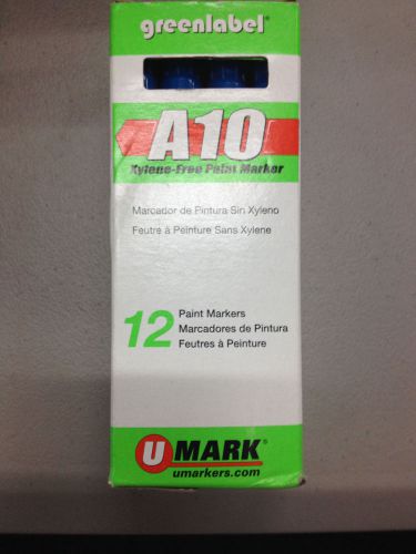 U-Mark 10107 A10 Xylene-Free Paint Marker Blue  (Pack of 12)