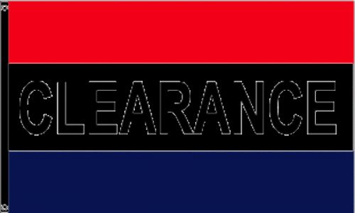 3&#039;x5&#039; Nylon Horizontal CLEARANCE Message Flag