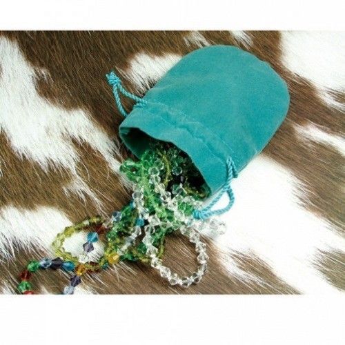 LOT OF 6 TEAL JEWELRY POUCHES GREEN POUCHES GIFT POUCHES COIN JEWELRY GREEN BAGS
