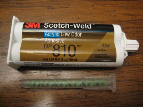 ONE NEW 3M SCOTCH-WELD EPOXY ADHESIVE DP810  1.69 OZ WITH MIXING NOZZLE MSRP 40$